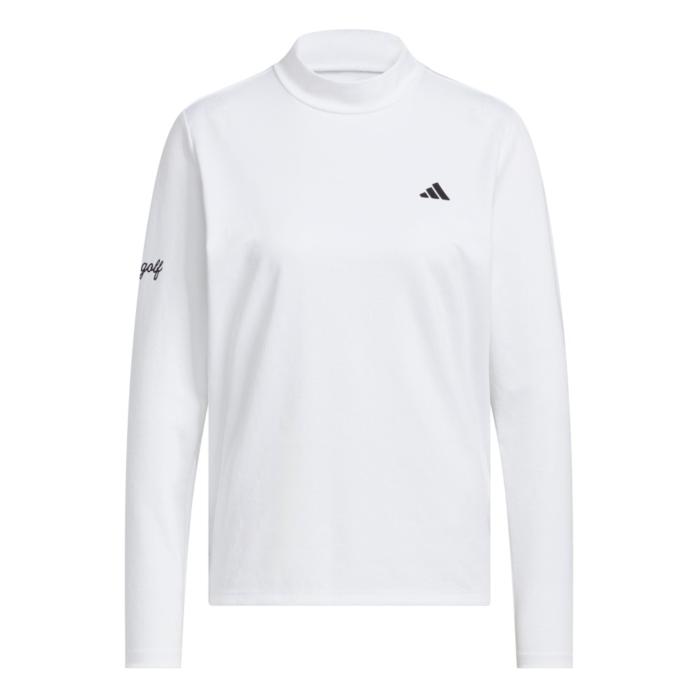 アディダス（adidas）（レディース）ゴルフウェア ジャカード モックネック長袖ポロシャツ JWJ97-JM2996 W