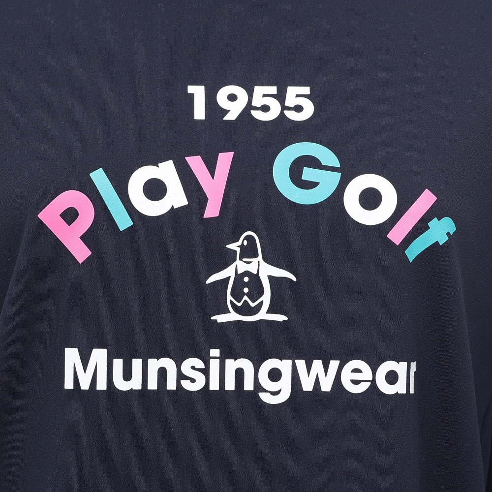 マンシング（MUNSING）（レディース）ゴルフウェア 吸汗速乾 ロゴモックネック長袖シャツ MG5FLS82L NV00