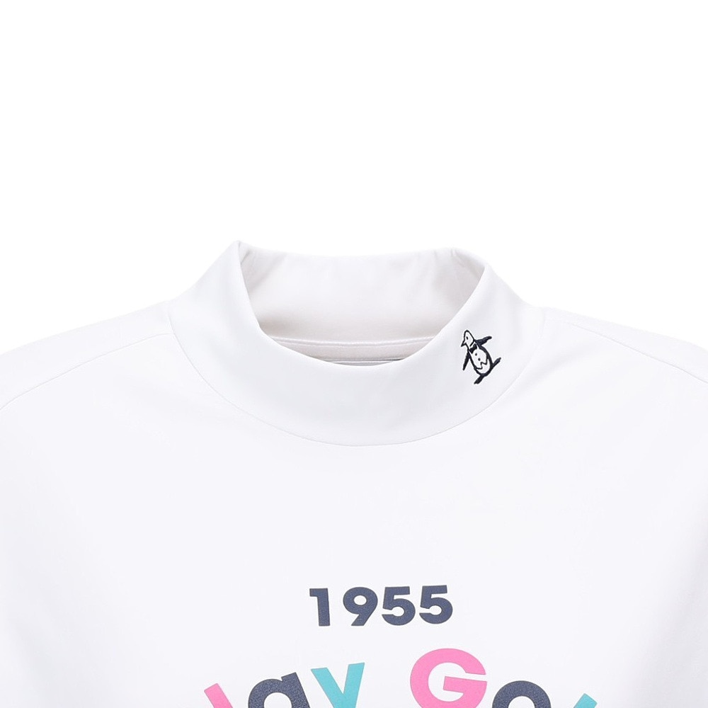 マンシング（MUNSING）（レディース）ゴルフウェア 吸汗速乾 ロゴモックネック長袖シャツ MG5FLS82L WH00