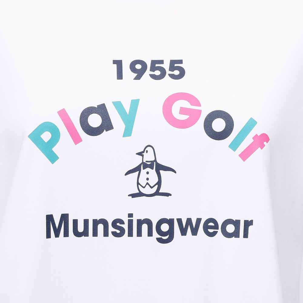 マンシング（MUNSING）（レディース）ゴルフウェア 吸汗速乾 ロゴモックネック長袖シャツ MG5FLS82L WH00