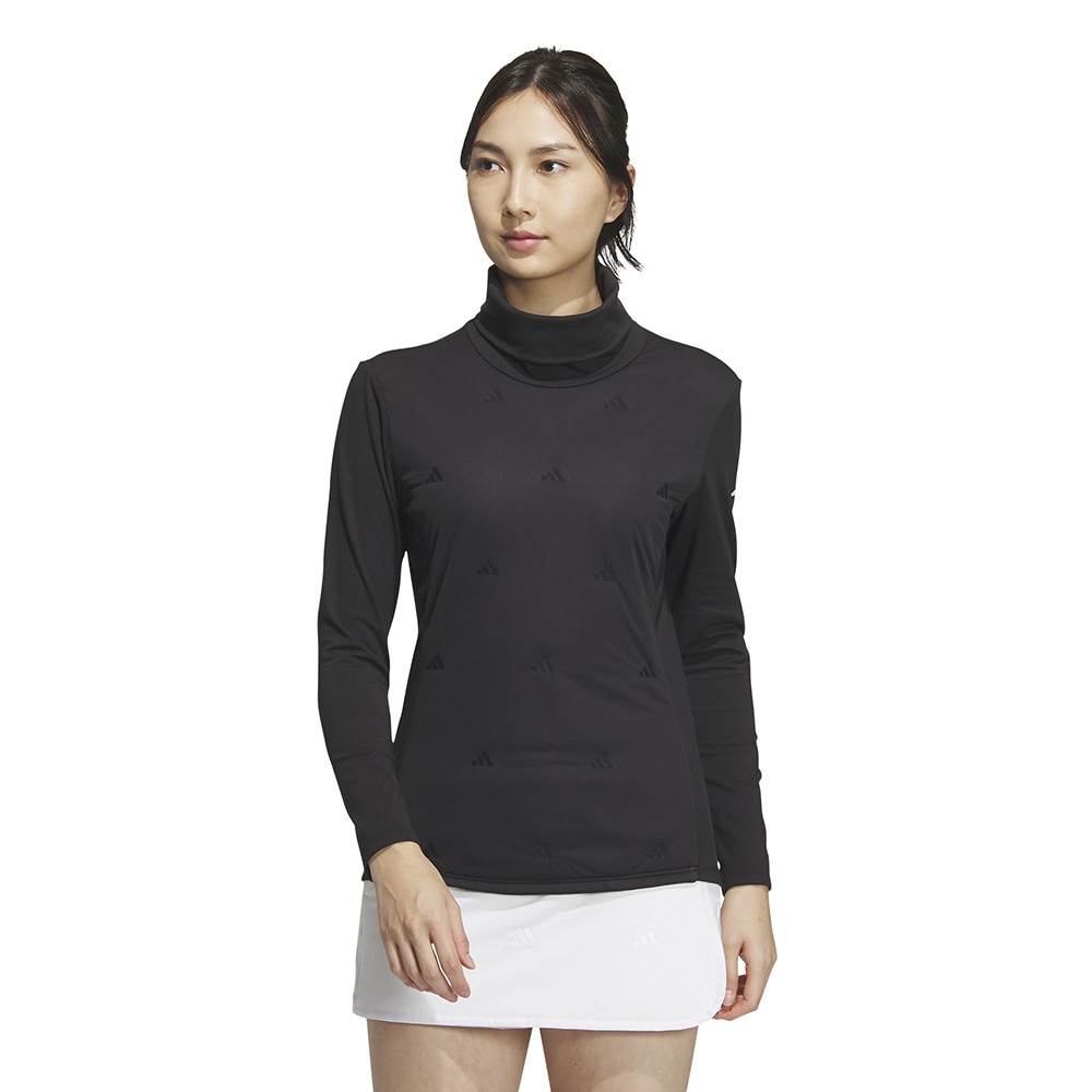 アディダス（adidas）（レディース）ゴルフウェア フロストガード 保温 キルトコンビネーション タートルネック 長袖シャツ  DJL17-HZ6122BK u365 | ゴルフ用品はヴィクトリアゴルフ