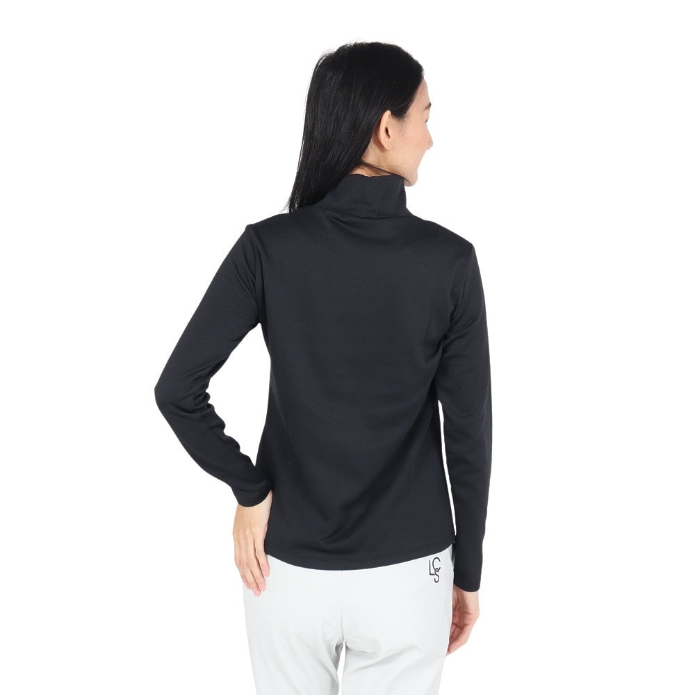 ルコックスポルティフ（lecoqsportif）（レディース）ゴルフウェア 防寒 ヒートナビ 長袖 ハイネックシャツ LG4FLS81L BK00