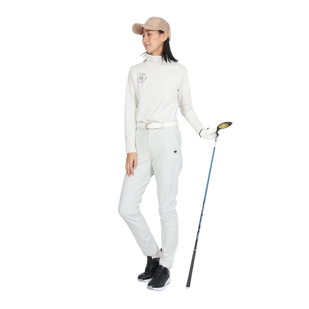 ルコックスポルティフ（lecoqsportif）（レディース）ゴルフウェア 防寒 ヒートナビ 長袖 ハイネックシャツ LG4FLS81L WH00