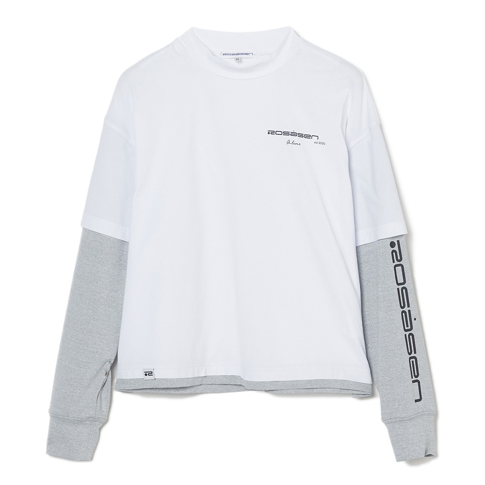ROSASEN（レディース）ゴルフウェア 長袖 レイヤードロングシャツ 048-23311-25SS-004