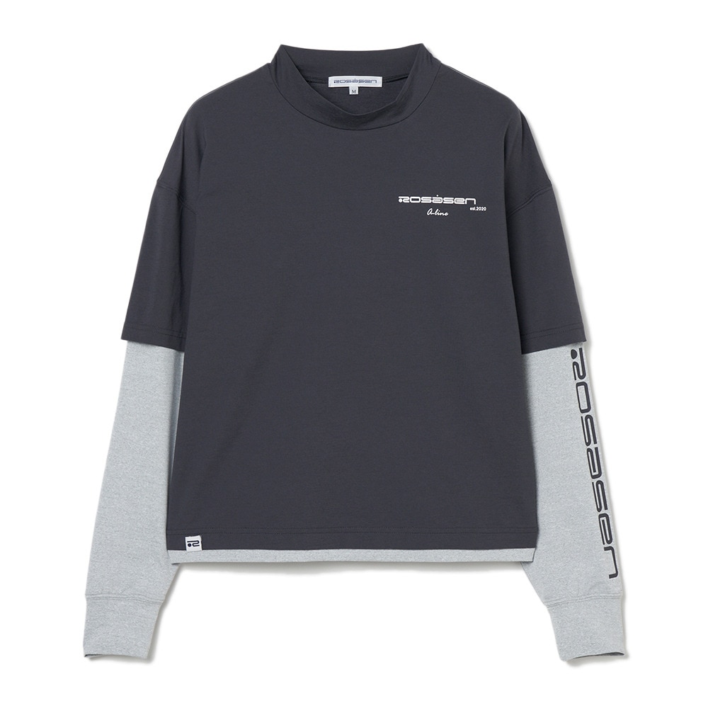 ROSASEN（レディース）ゴルフウェア 長袖 レイヤードロングシャツ 048-23311-25SS-018