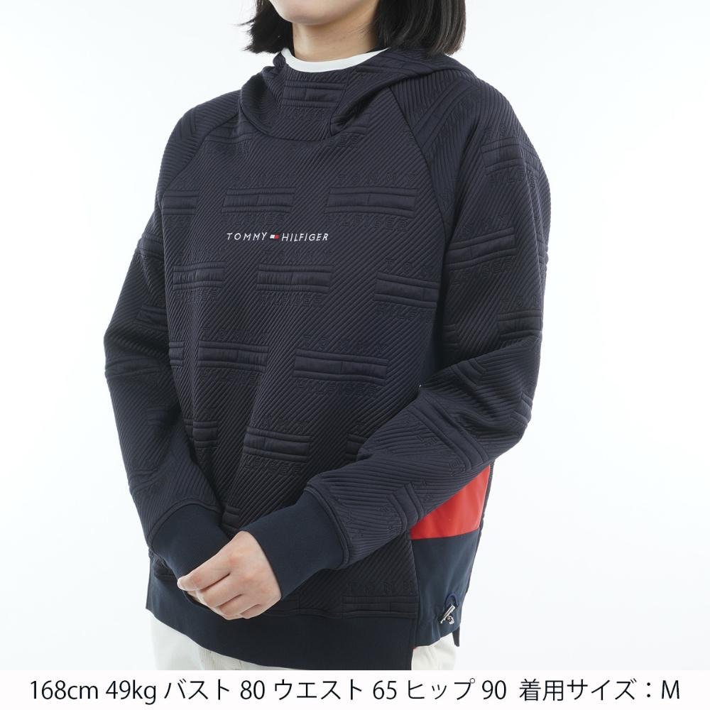限定値下✨新品✨トミーヒルフィガーゴルフ　モノグラムキルトプルオーバー　ネイビー トミーヒルフィガーゴルフ（TOMMY HILFIGER GOLF）（レディース