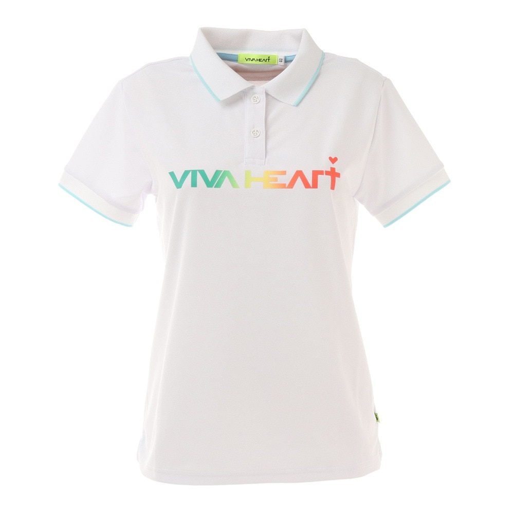 ウ゛ィバハート ゴルフウェア UVカット ロゴカノコ 半袖ポロシャツ 012-24340-005 Ｍ 10 ウェアの画像