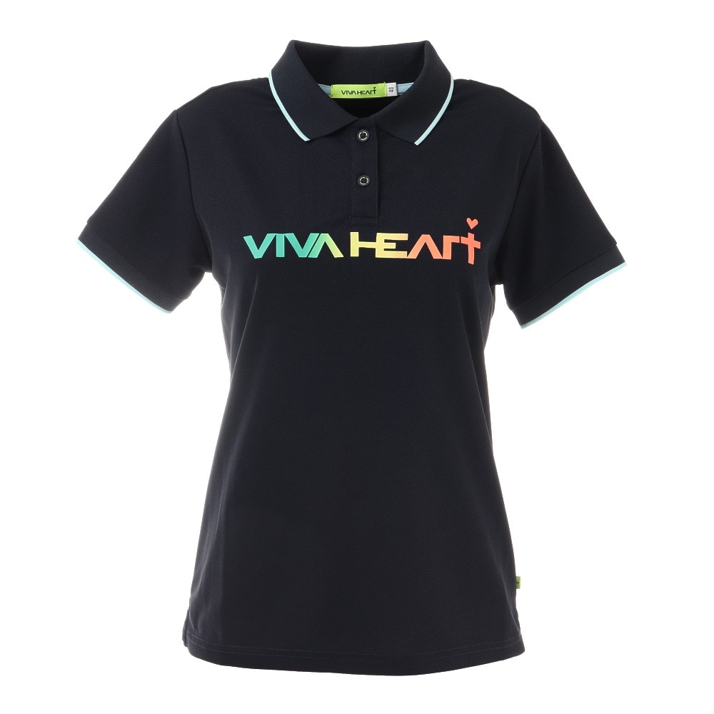 ウ゛ィバハート ゴルフウェア UVカット ロゴカノコ 半袖ポロシャツ 012-24340-098 Ｌ 48 ウェアの画像
