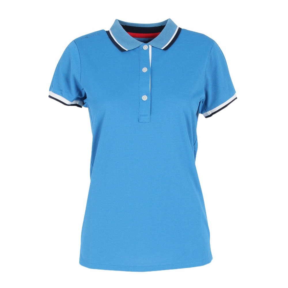 本間ゴルフ ゴルフウェア SIGNATURE LINE 半袖ポロシャツ 936732155BL Ｌ 40 ウェアの大画像