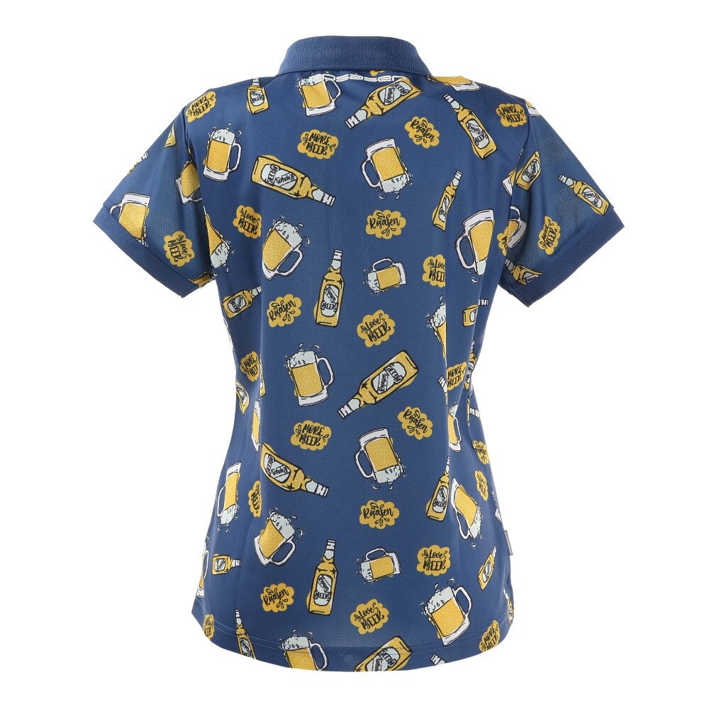 ROSASEN（レディース）ゴルフウェア UV 吸水 速乾 アロハ半袖シャツ 048-25942-097★★★