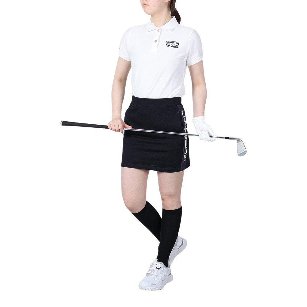 ROSASEN（レディース）ゴルフウェア 吸水 速乾 ツイルストレッチ 半袖ポロシャツ 045-26241-005
