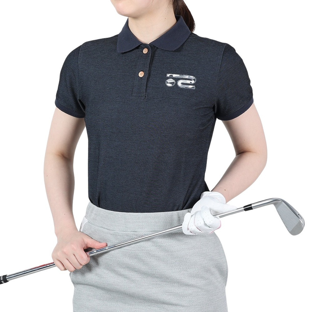 ロサンセン ゴルフウェア ツイルストレッチ 半袖ポロシャツ 045-26241-098 Ｌ 48 ゴルフの大画像