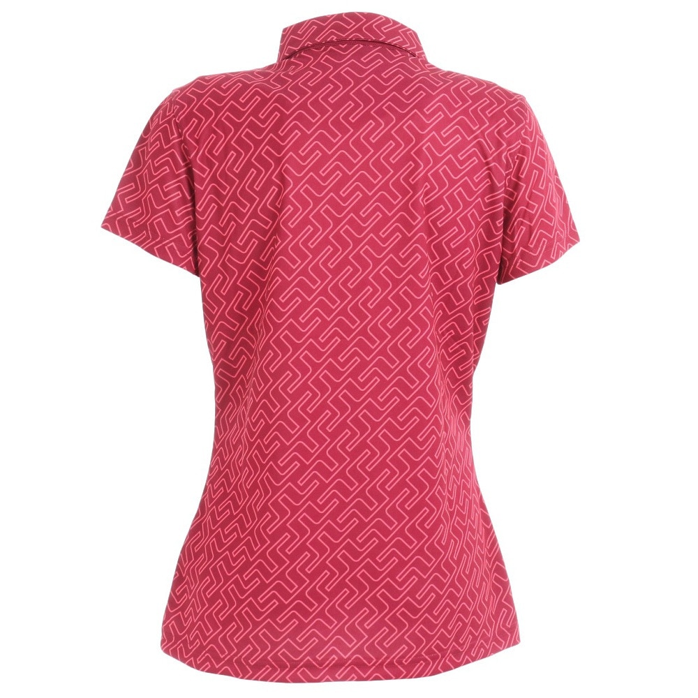 J.LINDEBERG（レディース）ゴルフウェア 半袖 ストレッチ 吸水 速乾 バックプリントポロシャツ 072-26344-066★★★