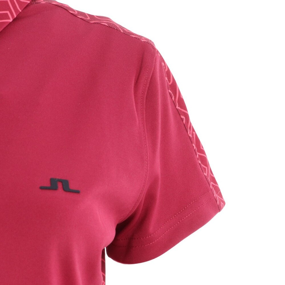 J.LINDEBERG（レディース）ゴルフウェア 半袖 ストレッチ 吸水 速乾 バックプリントポロシャツ 072-26344-066★★★
