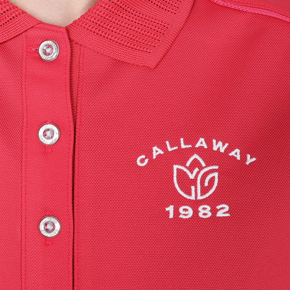 キャロウェイ（CALLAWAY）（レディース）ゴルフウェア 吸汗速乾 UVカット 高通気で涼しい 吸汗速乾 高通気カノコ 半袖ポロシャツ C22134200-1090