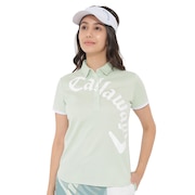 キャロウェイ（CALLAWAY）（レディース）ゴルフウェア ロゴプリントウインドセンサーカノコ 半袖ポロシャツ C22134212-1130