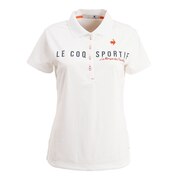 ルコック スポルティフ（le coq sportif）（レディース）ゴルフウェア バックプリント半袖ポロシャツ QGWTJA06 WH00