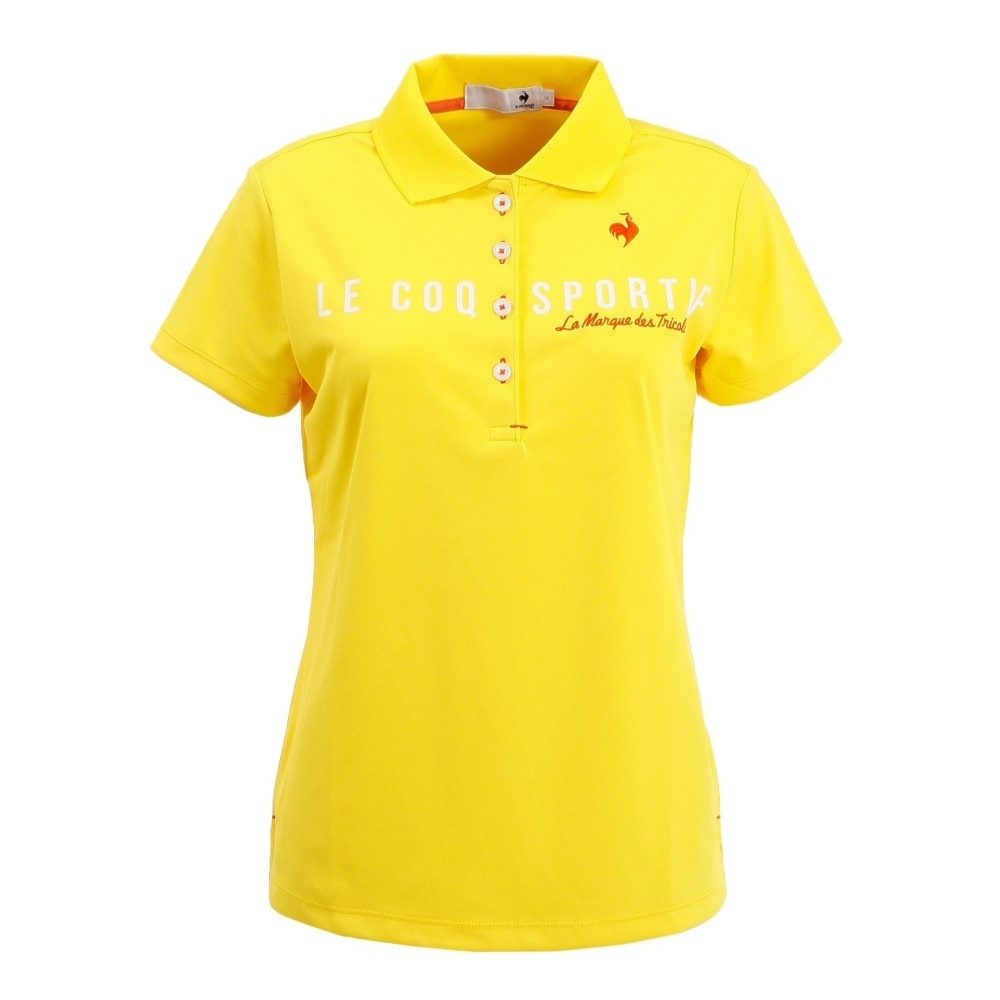 ルコックスポルティフ ゴルフ（レディース）ゴルフウェア バックプリント半袖ポロシャツ QGWTJA06 YL00