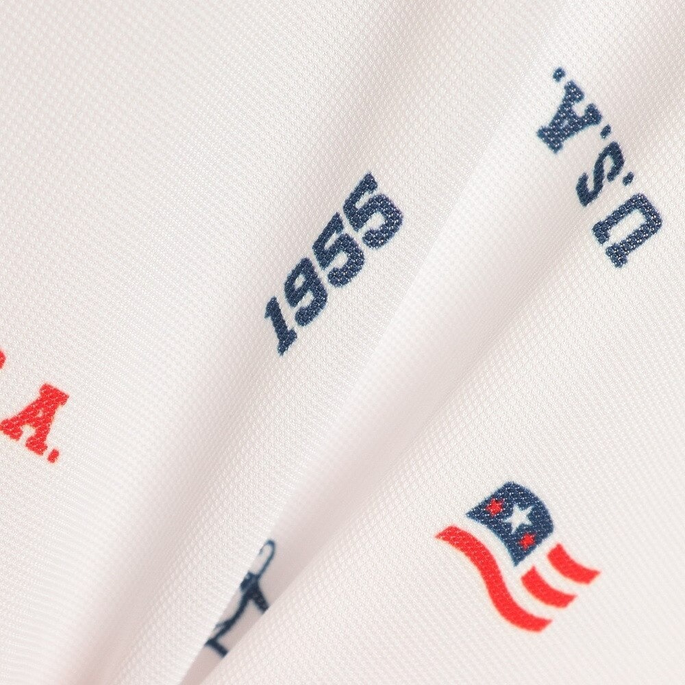 マンシングウエア（MUNSING WEAR）（レディース）ゴルフウェア サンスクリーン 総柄プリント 半袖ポロシャツ MGWTJA03CH WH00  ゴルフ用品はヴィクトリアゴルフ