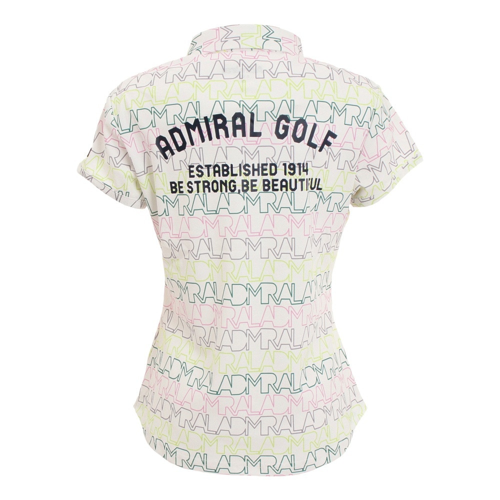 アドミラル ゴルフ（Admiral GOLF）（レディース）ゴルフウェア リゾートプリント 半袖ポロシャツ ADLA228-WHT