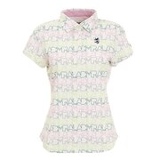 ゴルフウェア リゾートプリント 半袖ポロシャツ ADLA228-WHT