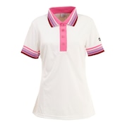 クロススポーツウエア（Cross Sportswear）（レディース）ゴルフウェア 半袖 STRIPE ポロシャツ 2321521-106