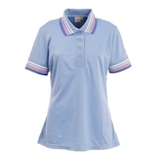 クロススポーツウエア（Cross Sportswear）（レディース）ゴルフウェア 半袖 STRIPE ポロシャツ 2321521-423
