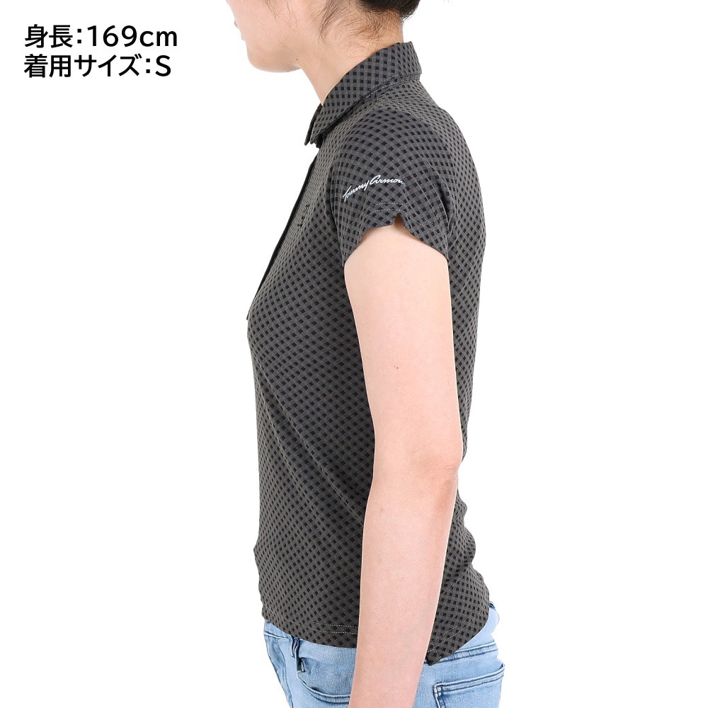 トミーアーマー（Tommy Armour）（レディース）ゴルフウェア 半袖 吸汗 速乾 ジャガードポロシャツ TANB22S072140 GRY