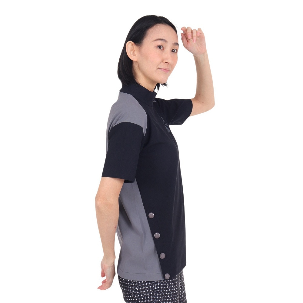 ムニタルプ（MUNITALP）（レディース）ゴルフウェア 接触冷感 gracecool cotton半袖シャツ 005-27841-019