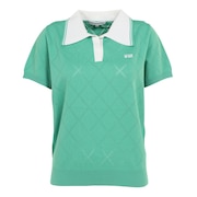 ROSASEN（レディース）ゴルフウェア A-Line ビッグカラー針抜 半袖ポロシャツ 048-28341-023