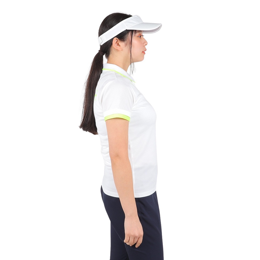 ビバハート（VIVA HEART）（レディース）ゴルフウェア 吸水 速乾 ボックスプリント半袖ポロシャツ 012-28445-005