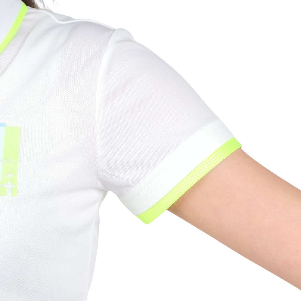 ビバハート（VIVA HEART）（レディース）ゴルフウェア 吸水 速乾 ボックスプリント半袖ポロシャツ 012-28445-005