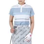 ヒールクリーク（HEAL CREEK）（レディース）ゴルフウェア LPIN KARIカノコ BIGボーダー半袖シャツ 002-28442-005