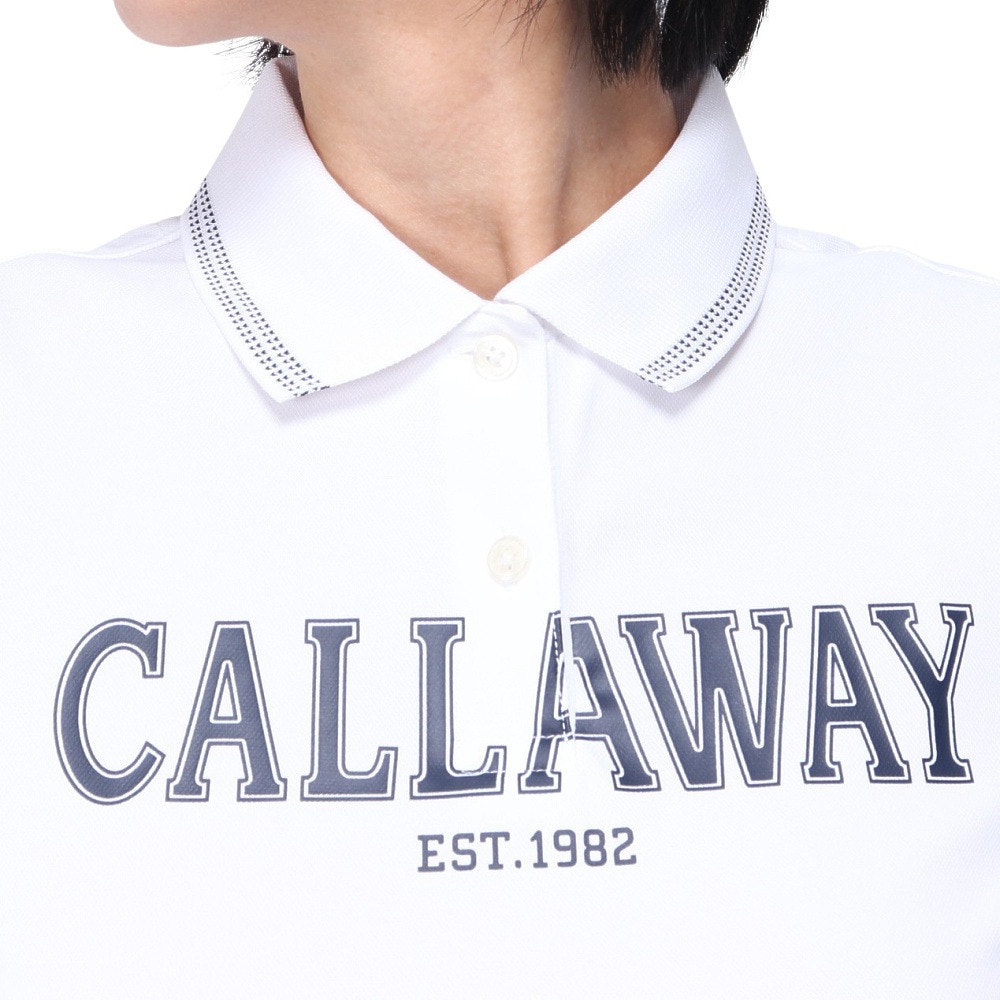 キャロウェイ（CALLAWAY）（レディース）ゴルフウェア プリントカノコ半袖ポロシャツ C23134200-1030