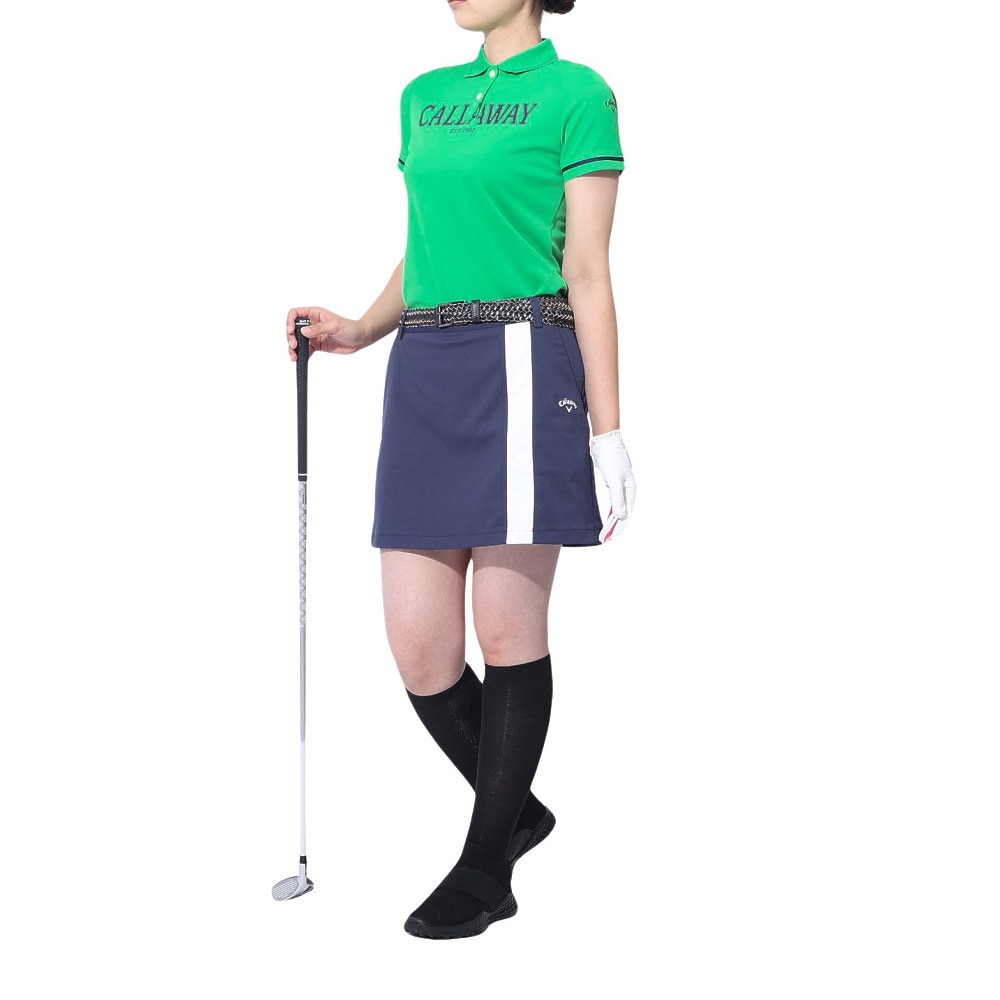 キャロウェイ（CALLAWAY）（レディース）ゴルフウェア プリントカノコ半袖ポロシャツ C23134200-1140