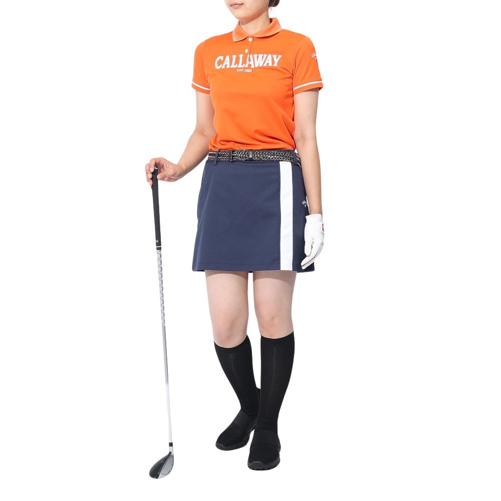 キャロウェイ（CALLAWAY）（レディース）ゴルフウェア プリントカノコ半袖ポロシャツ C23134200-1150