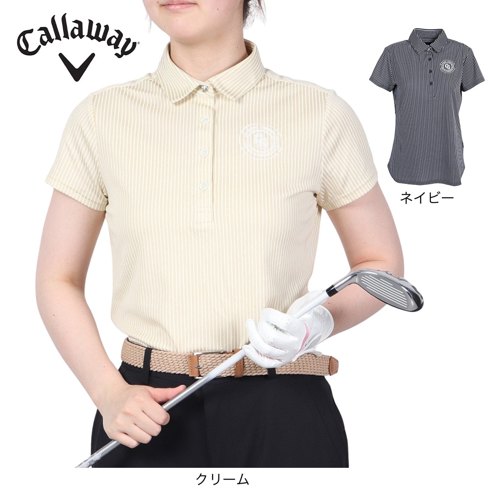キャロウェイ（CALLAWAY）（レディース）ゴルフウェア 吸汗 速乾 23W1半袖シャツ02 C23134202-1040