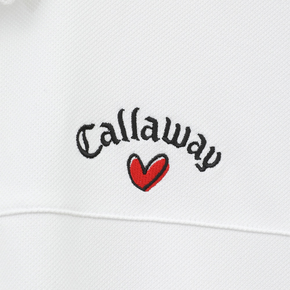 Callaway ゴルフウェア 半袖ポロシャツ 刺繍ロゴ レディースL 白