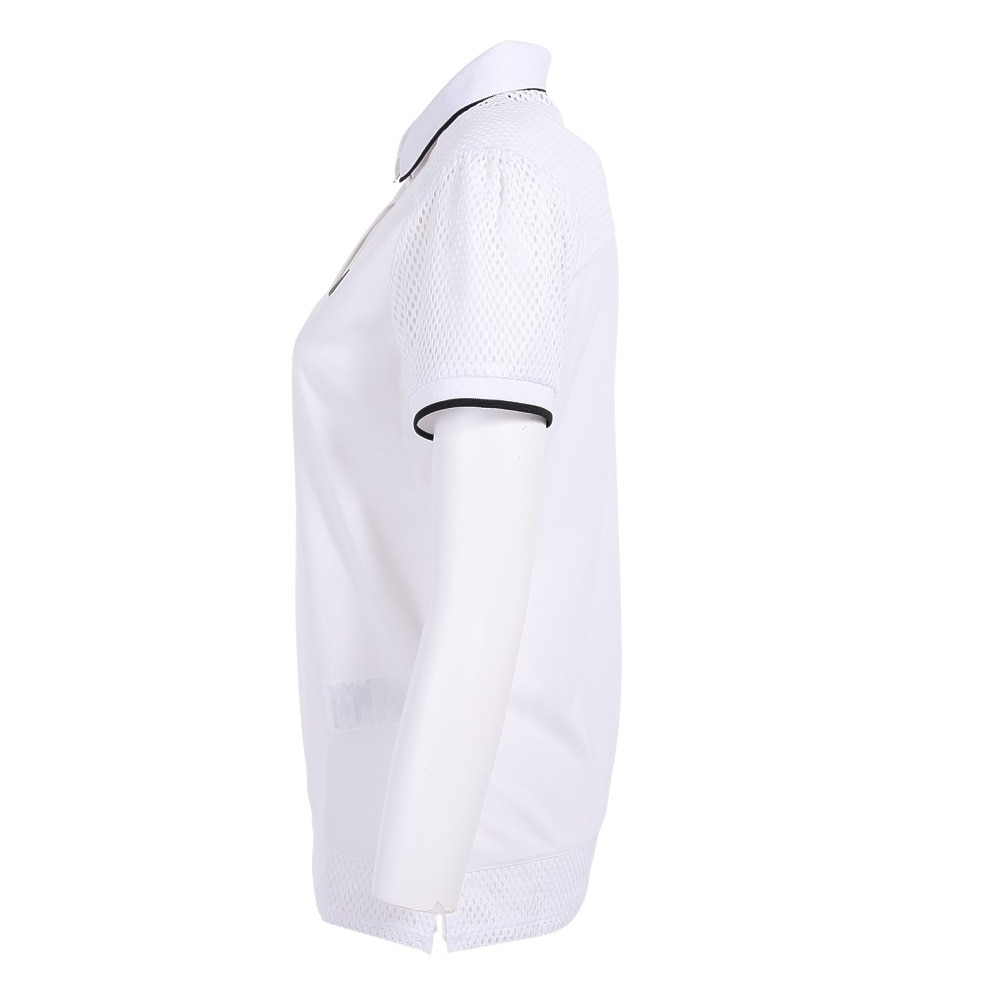 アディダス（adidas）（レディース）ゴルフウェア 吸汗 ドライ ファブリックミックス 半袖ポロシャツ NMJ50-HS6991WH ゴルフ 用品はヴィクトリアゴルフ