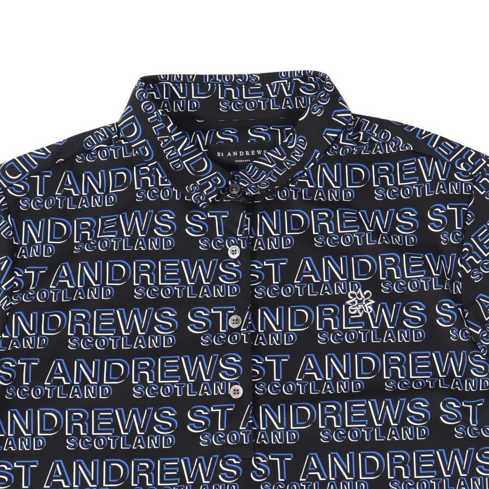 セントアンドリュース（ST.ANDREWS）（レディース）ゴルフウェア デジタルロゴプリント半袖シャツ 043-3160254-010