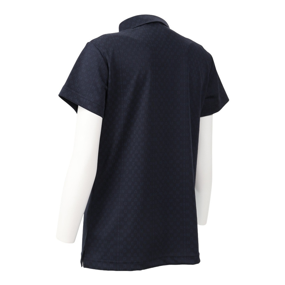 マンシングウエア（MUNSING WEAR）（レディース）ゴルフウェア ジャカードロゴモチーフテーラーカラーシャツ MGWVJA02CH NV00