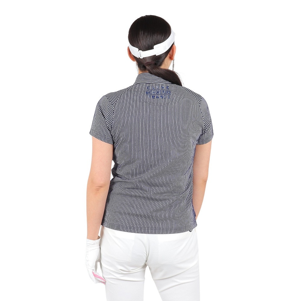 クランク（CLUNK）（レディース）ゴルフウェア 半袖 シアサッカーポロシャツ CL5PUG22 NVY