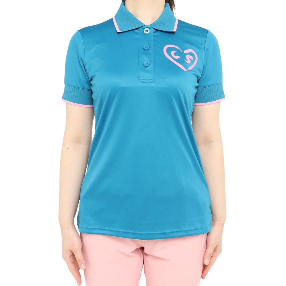 クロススポーツウエア（Cross Sportswear）（レディース）ゴルフウェア HEART POLO CELESTIAL 2324631-444