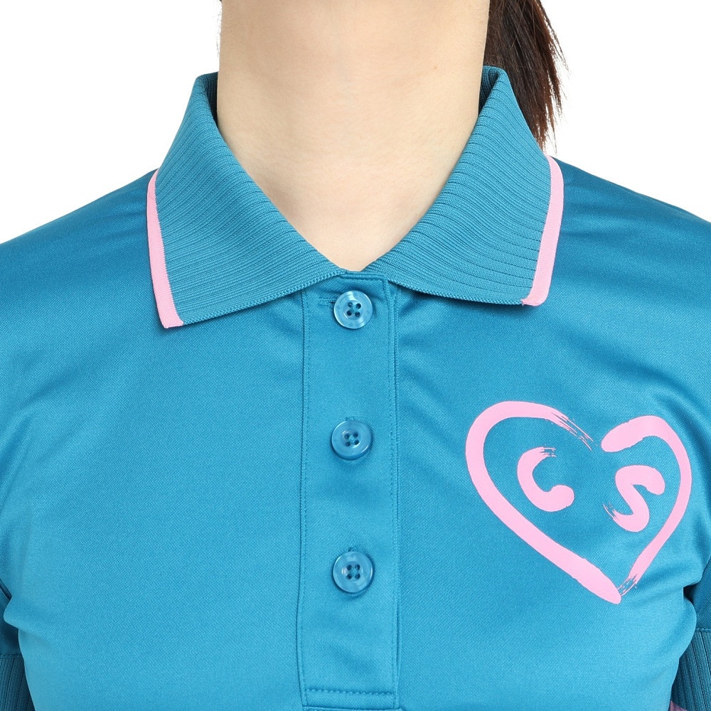 クロススポーツウエア（Cross Sportswear）（レディース）ゴルフウェア HEART POLO CELESTIAL 2324631-444