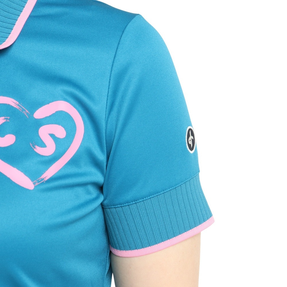 クロススポーツウエア（Cross Sportswear）（レディース）ゴルフウェア HEART POLO CELESTIAL 2324631-444