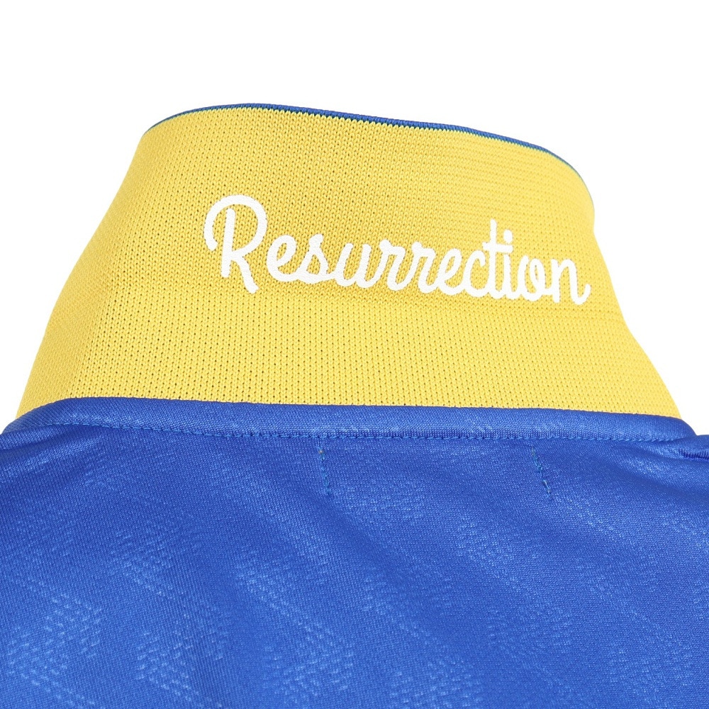 レザレクション（Resurrection）（レディース）ゴルフウェア GMエンボスジップ 半袖ポロシャツ 23SSPS08-W BLU