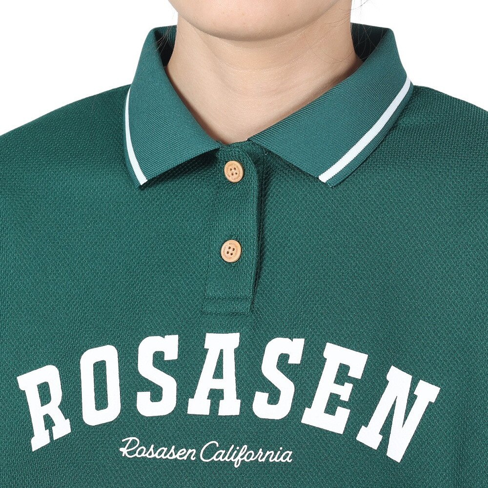 ROSASEN（レディース）ゴルフウェア 半袖 吸水速乾 A-Line ワッフルポロシャツ 048-21441-023