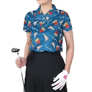 ROSASEN（レディース）ゴルフウェア A-Line ピザポテトプリント半袖シャツ 048-21442-095