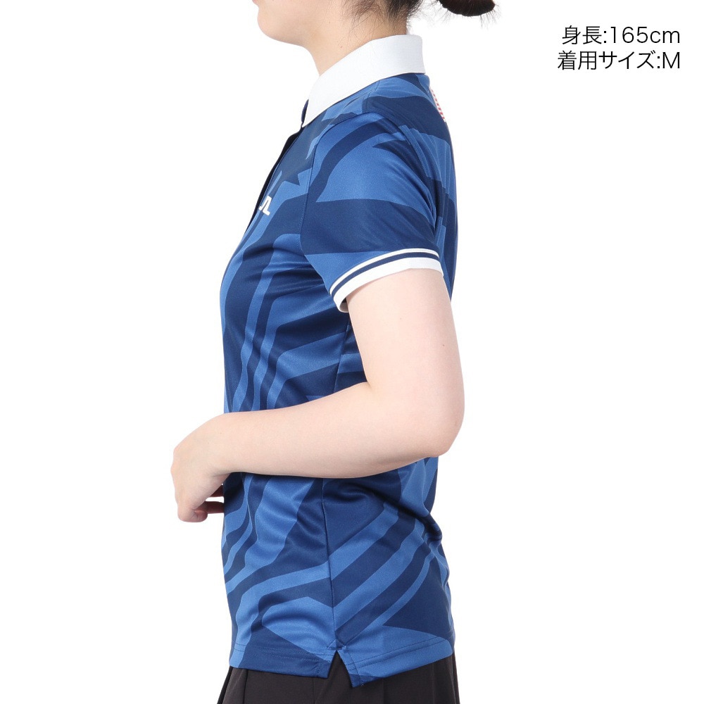 J.LINDEBERG（レディース）ゴルフウェア Felicite Print ポロシャツ 072-21750-096