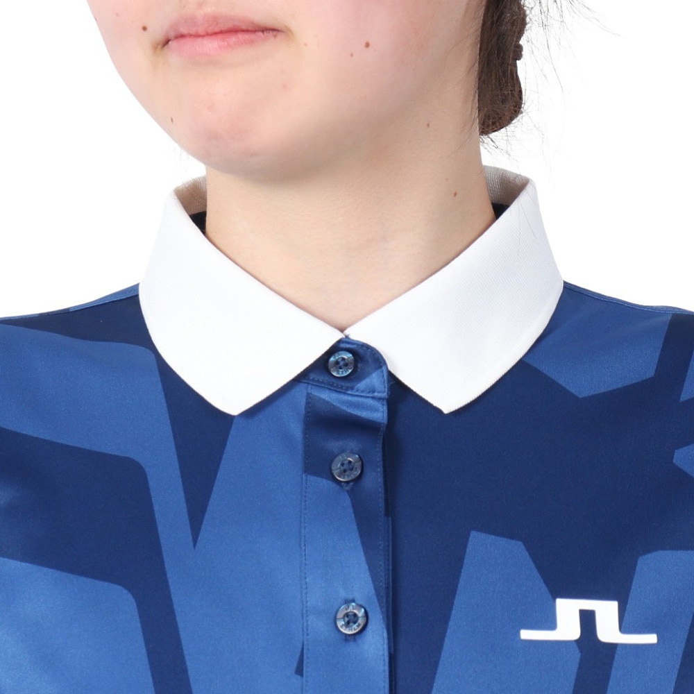 J.LINDEBERG（レディース）ゴルフウェア Felicite Print ポロシャツ 072-21750-096